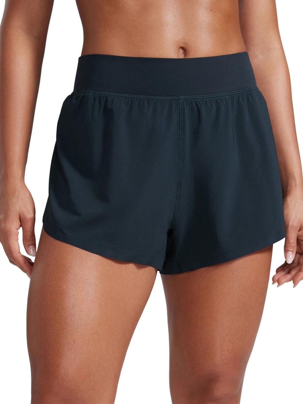 CRZ YOGA high waisted split running shorts